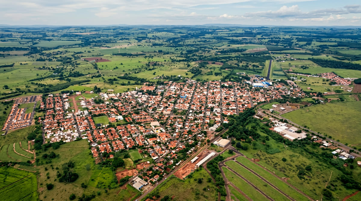 Vista de Estrela d'Oeste, São Paulo